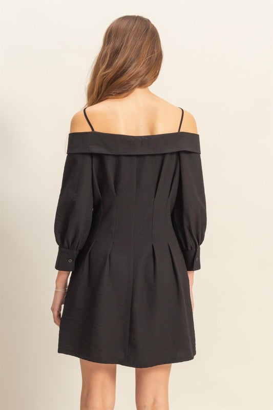 HYFVE Button Down Spaghetti Strap Mini Dress with Pockets OutfitFlow