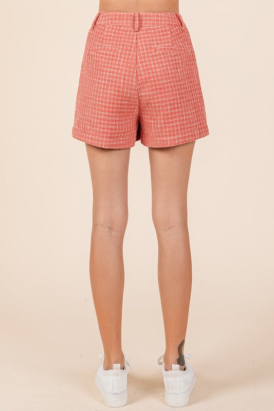 Mittoshop Tweed Classic Shorts with Side Pockets OutfitFlow