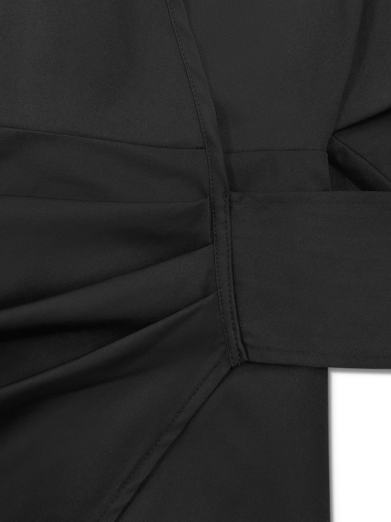 Plus Size Surplice Long Sleeve Wrap Mini Dress Trendsi