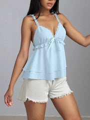 Lace Detail Layered Cami OutfitFlow