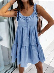 Ruffled Tiered Cami Mini Dress OutfitFlow