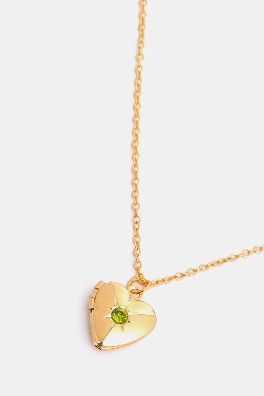 Zircon Heart Shape 14K Gold-Plated Pendant Necklace OutfitFlow