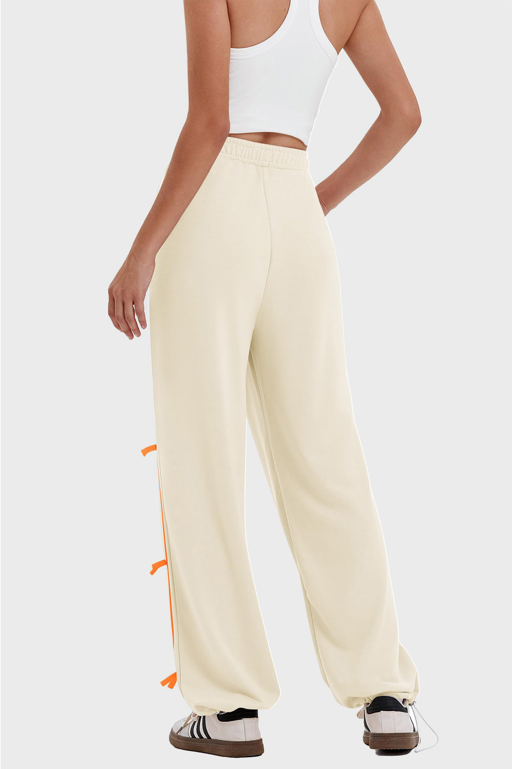 Outfit Flow - Elastic Waist Wide Leg Pants with Pockets