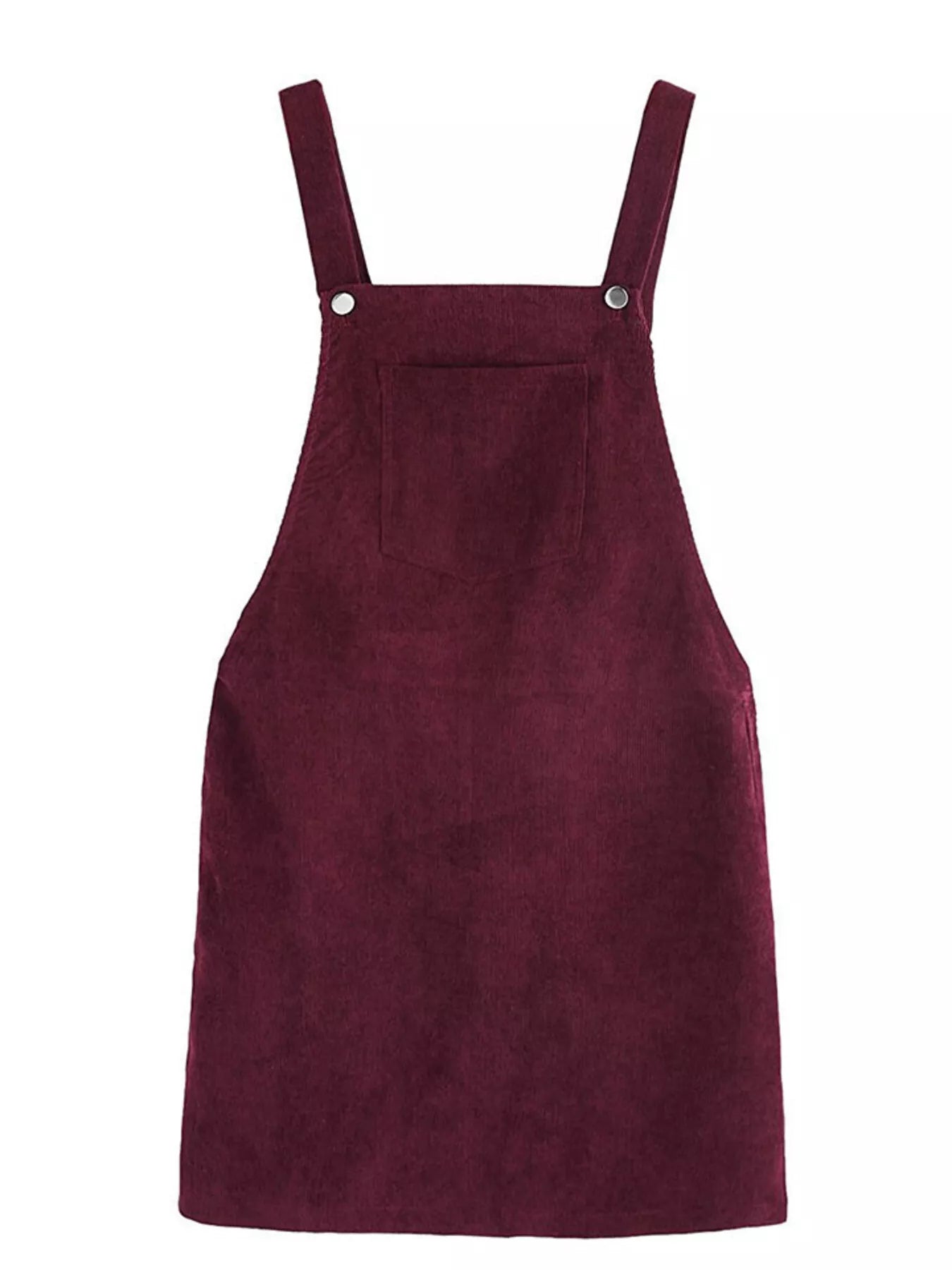 Corduroy Wide Strap Overall Dress OutfitFlow