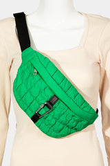 Outfit Flow - Fame Carabiner Bubble Texture Quilted Sling Bag