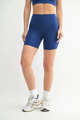 MONO B Venice Cloud Light Sculpt Biker Shorts BLUE DEPTH OutfitFlow