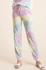BiBi Tie Dye French Terry Casual Pants OutfitFlow