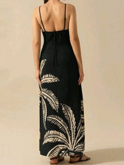 Printed Sleeveless Maxi Dress OutfitFlow
