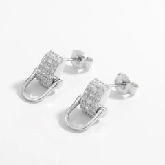 925 Sterling Silver Inlaid Zircon Earrings OutfitFlow