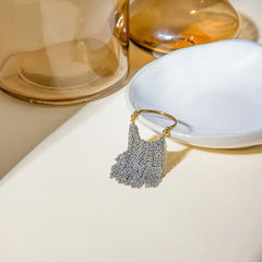 Stainless Steel Tassel Chain Dangle Ring OutfitFlow