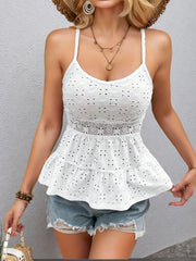 Eyelet Lace Detail Cami OutfitFlow