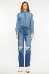 Kancan Ultra High Rise 90's Boyfriend Jeans OutfitFlow