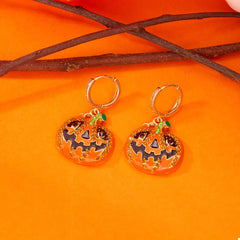 Halloween Pumpkin Drop Earrings OutfitFlow
