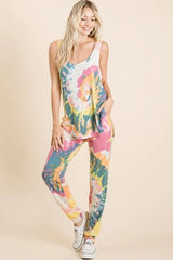 BiBi Tie Dye French Terry Casual Pants OutfitFlow