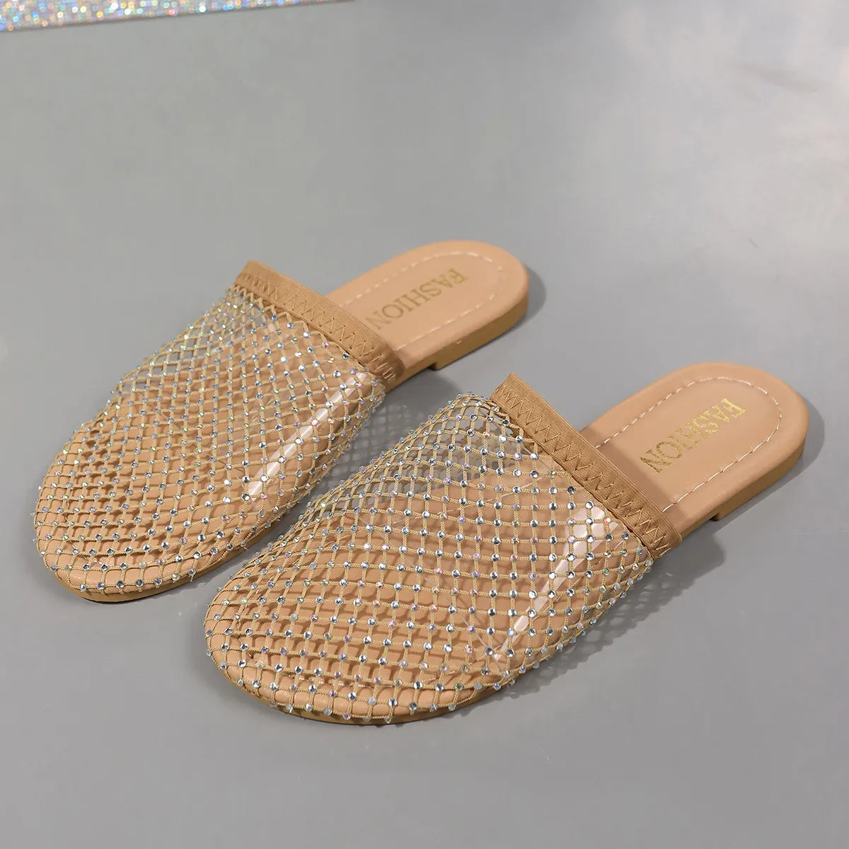Round Toe Flats Sandals Camel OutfitFlow