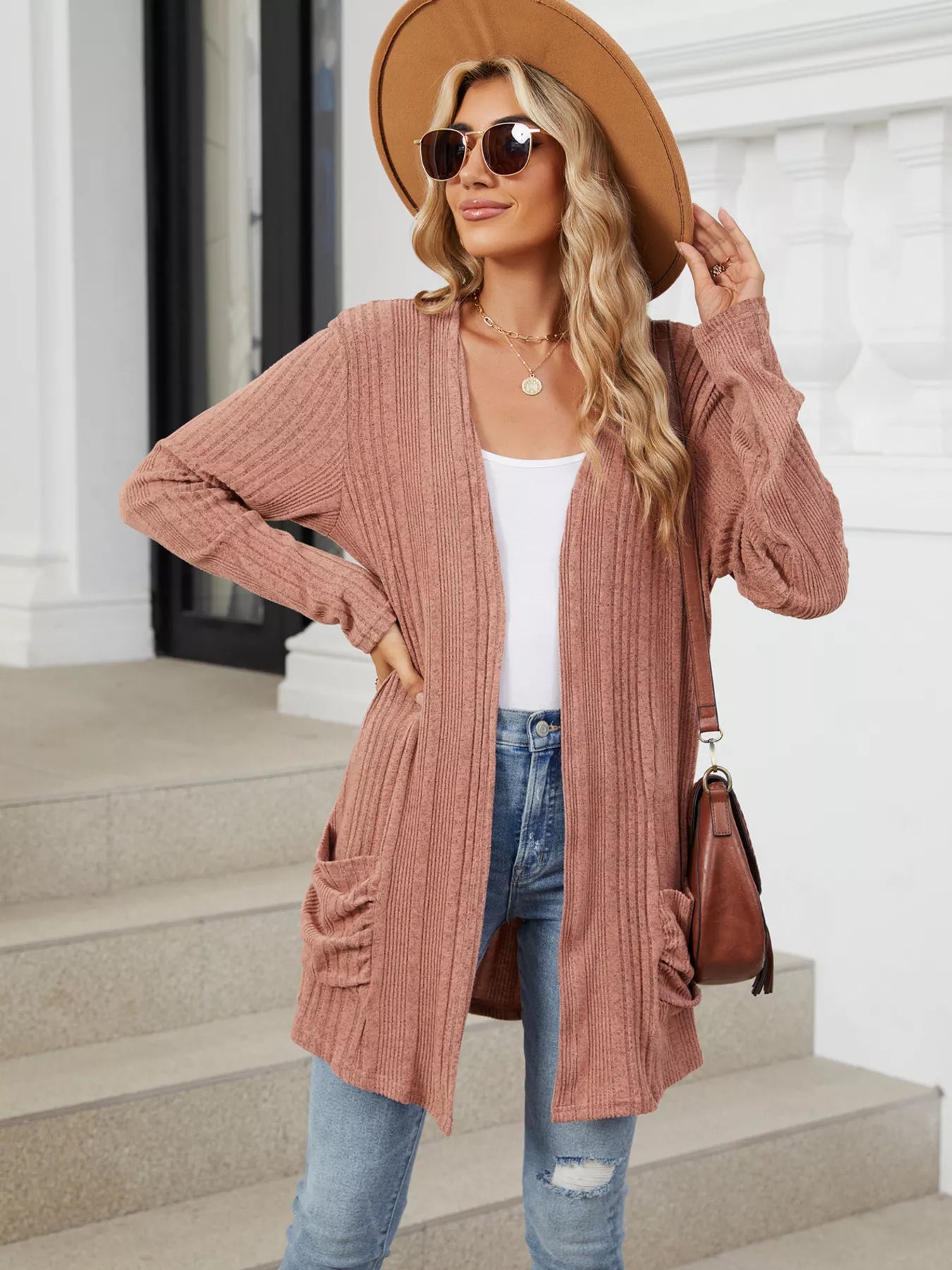 Open Front Long Cardigan OutfitFlow