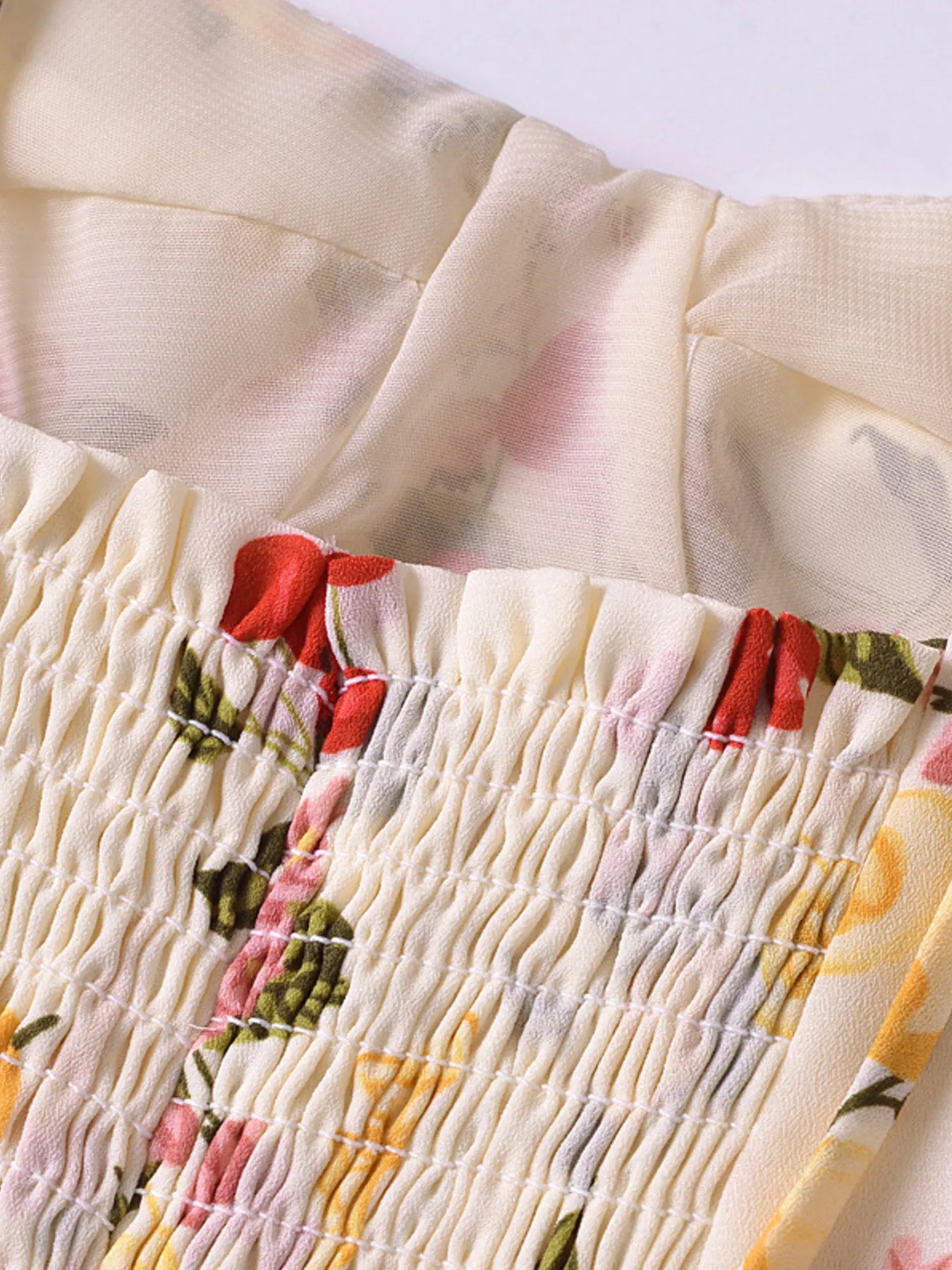 Printed Smocked Cami Top OutfitFlow