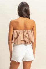 HYFVE Trendy Strapless Bubble Top OutfitFlow