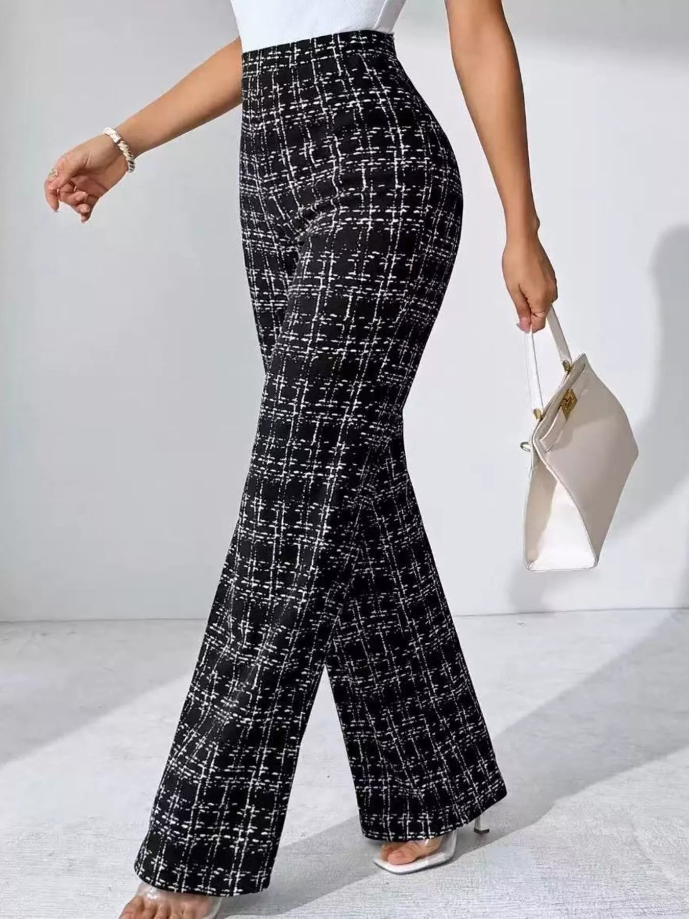 Plaid Wide Leg Pants OutfitFlow