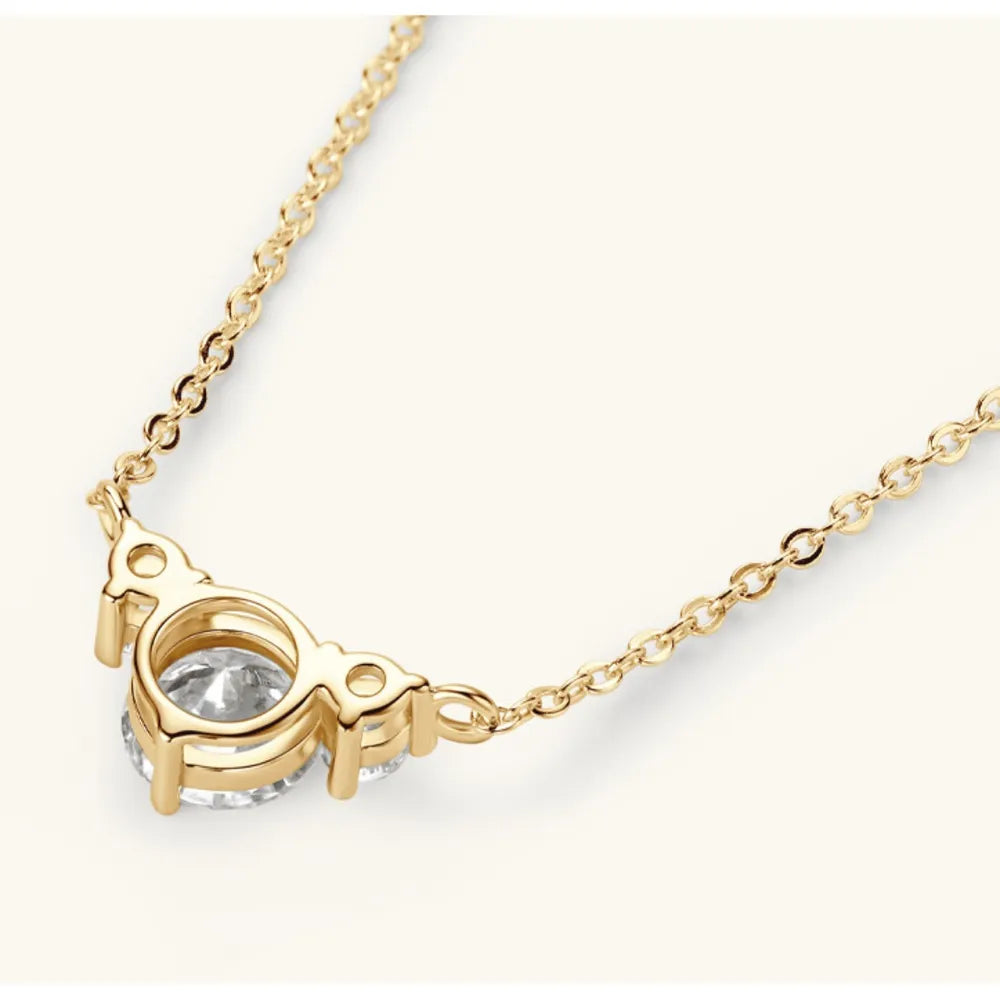 1.2 Carat Moissanite 925 Sterling Silver Necklace OutfitFlow