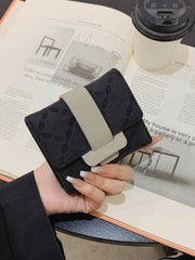 PU Leather Wallet Black One Size OutfitFlow