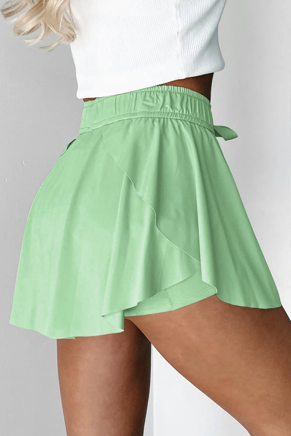 Drawstring Active Skorts OutfitFlow