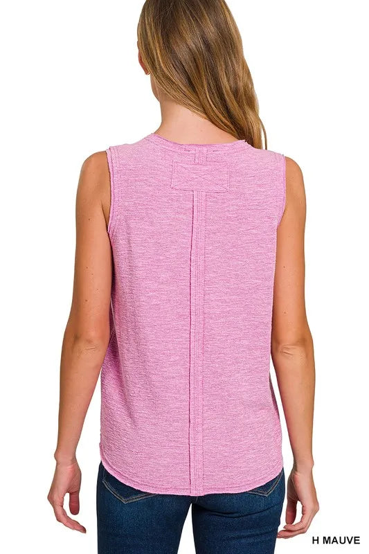 Zenana Cotton Slub Tank & Pants Set OutfitFlow