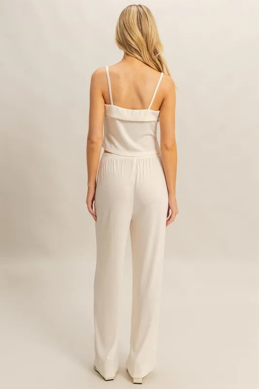 HYFVE Rib Knit Cami Top and Pants Set OutfitFlow