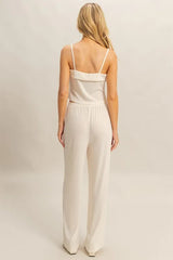 HYFVE Rib Knit Cami Top and Pants Set OutfitFlow
