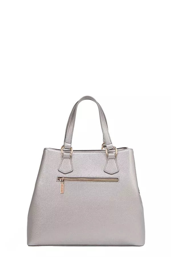 Nicole Lee USA Monogram Pattern Handbag with Rhinestones Decor Trendsi