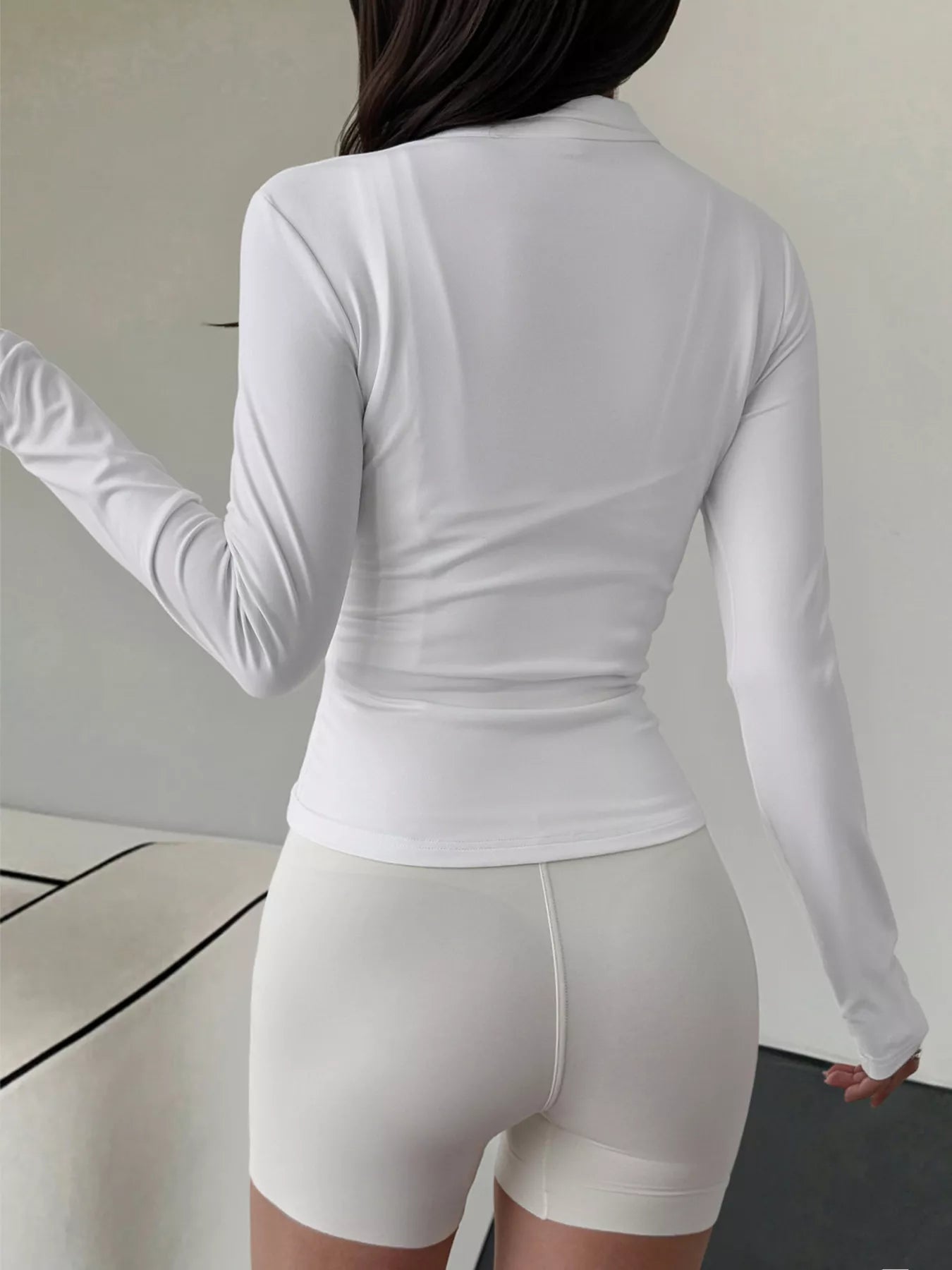 Slim Fit Zipper Front Outerwear OutfitFlow