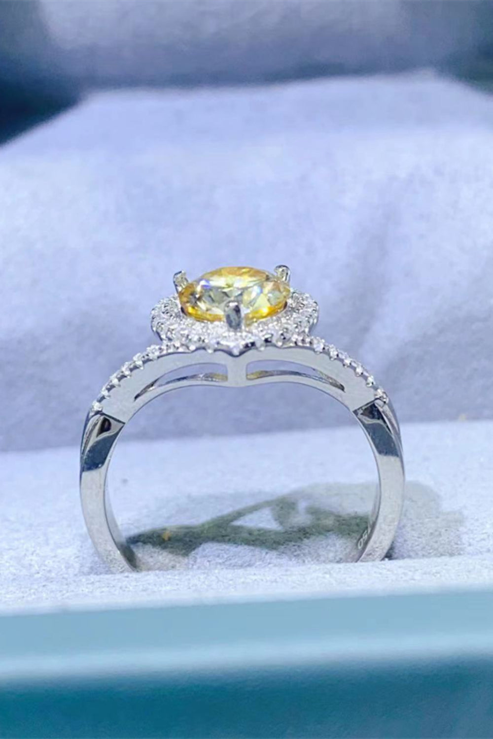 Adored 1 Carat Moissanite 925 Sterling Silver Heart Ring OutfitFlow