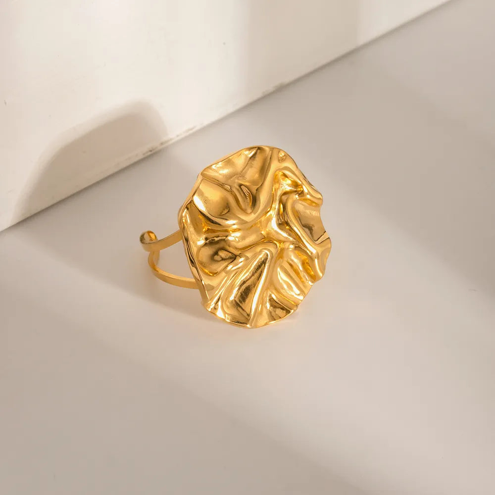 18K Gold-Plated Irregular Open Ring OutfitFlow