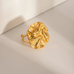 18K Gold-Plated Irregular Open Ring OutfitFlow