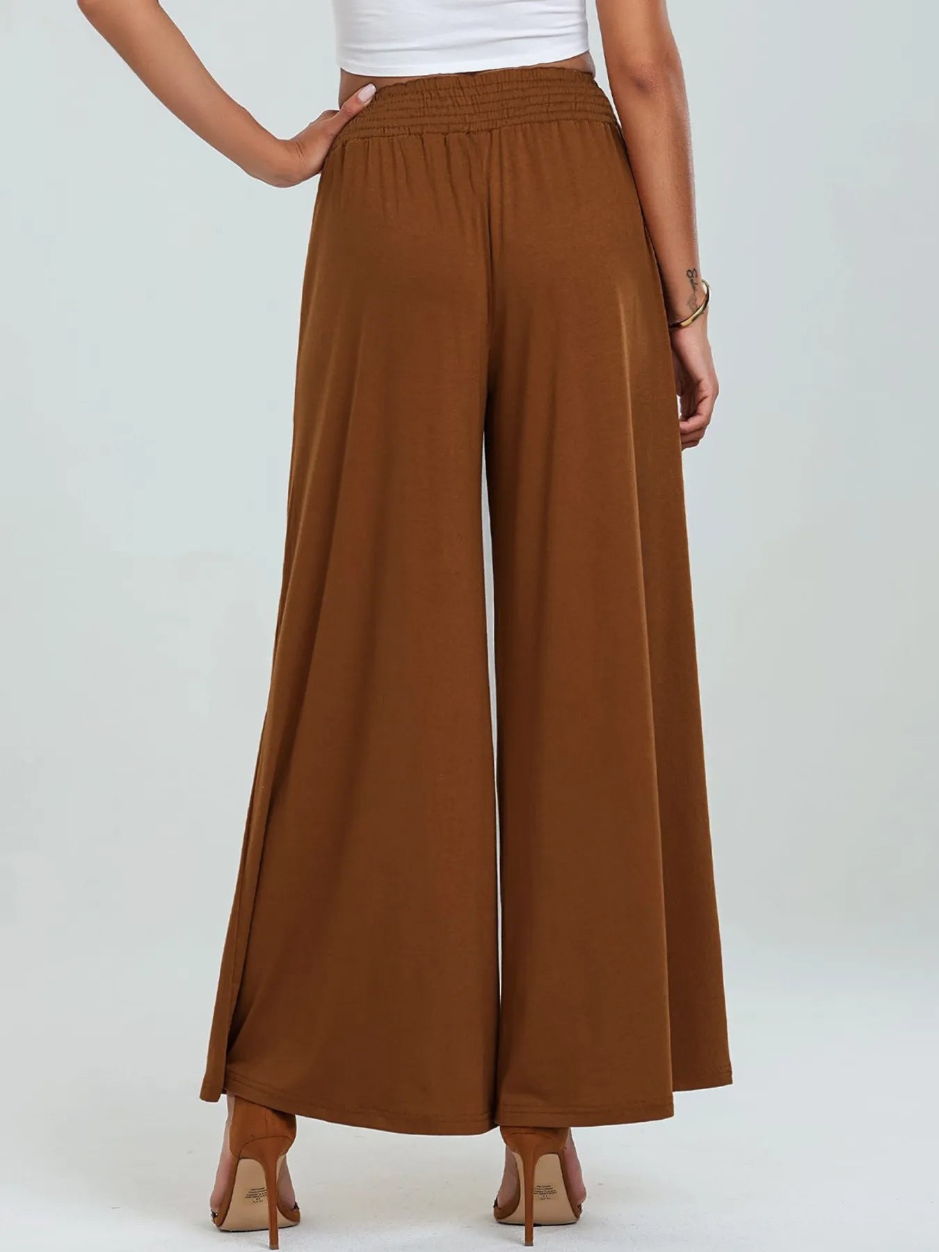 High-Waisted Wide Leg Pants with Pockets OutfitFlow