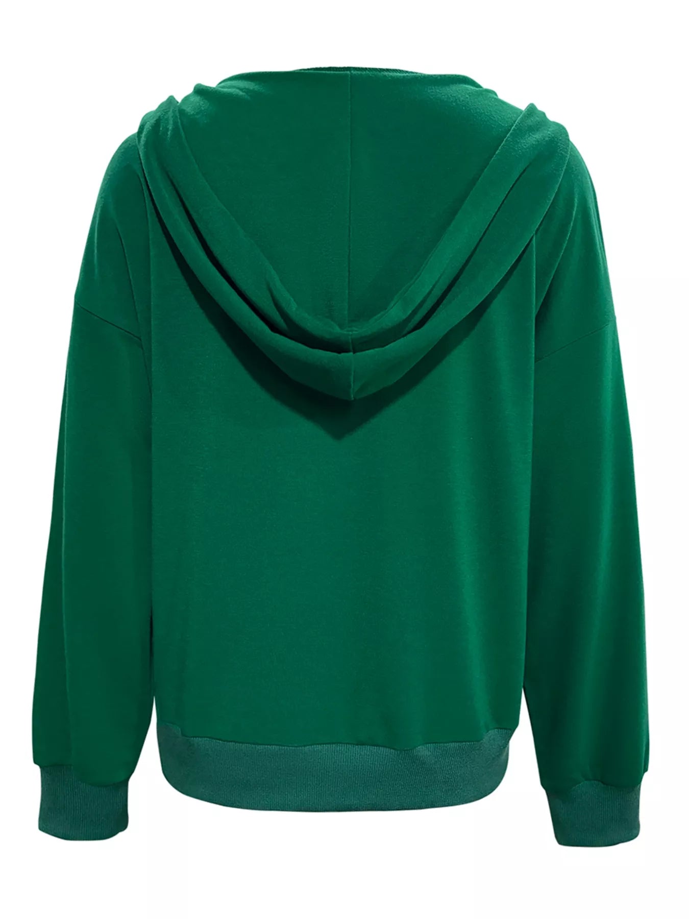 Full Size Snap-Down Hoodie with Kangaroo Pocket Plus Size OutfitFlow