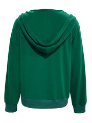 Full Size Snap-Down Hoodie with Kangaroo Pocket Plus Size OutfitFlow