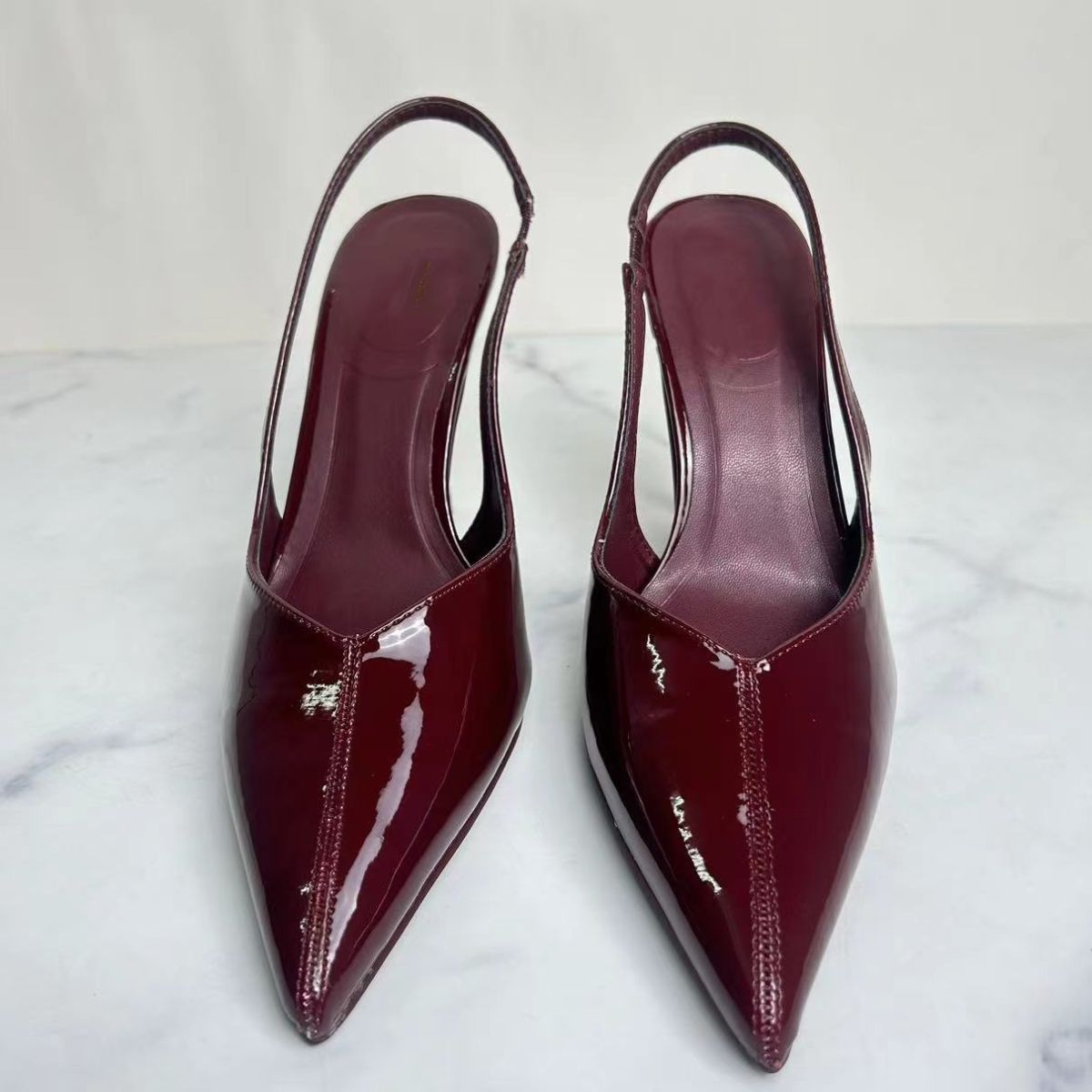 Slingback Point Toe Stiletto Pumps OutfitFlow