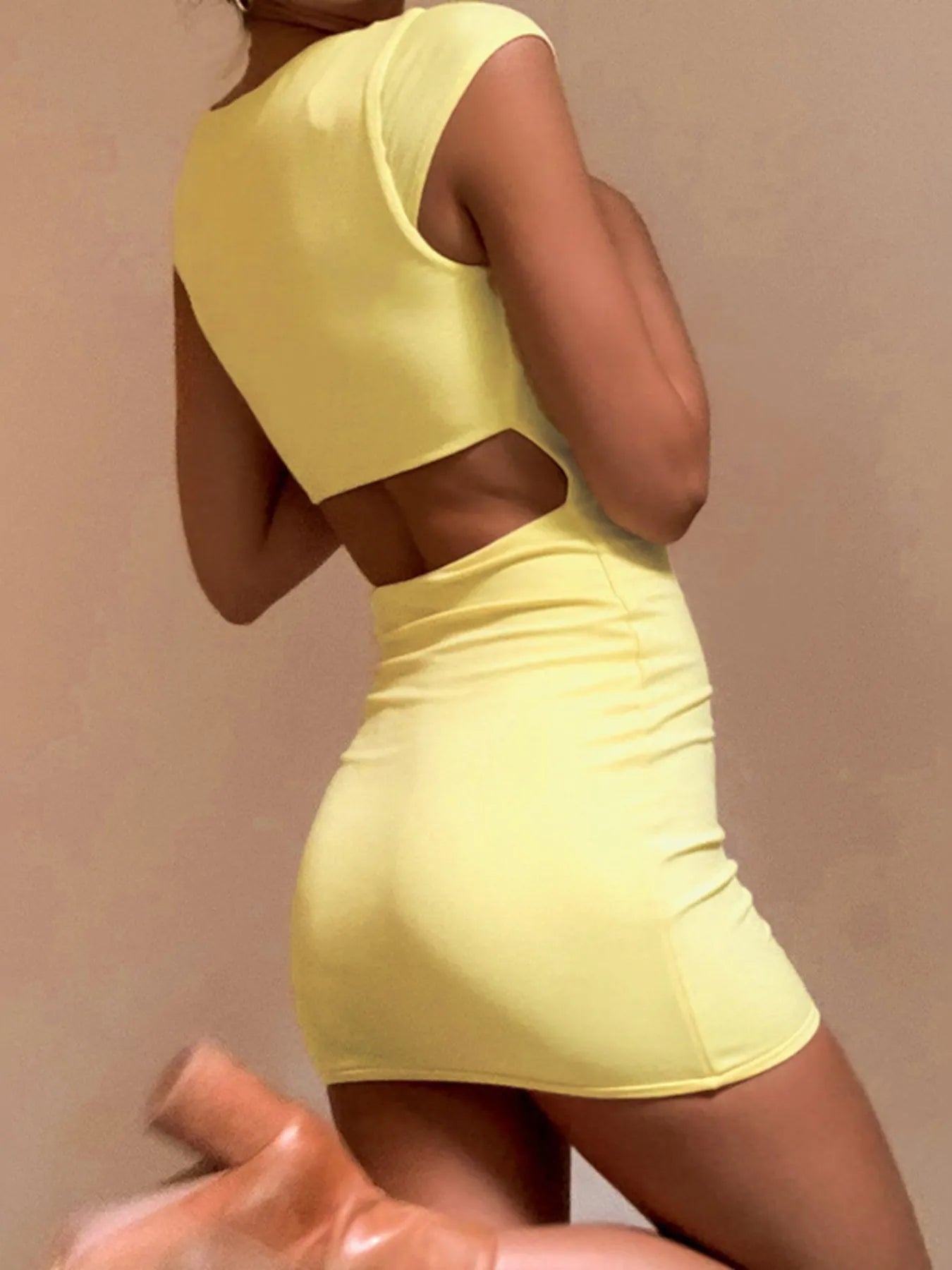 Bodycon Square Neck Mini Dress OutfitFlow