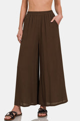 Outfit Flow - Zenana Woven Wide Leg Pants With Pockets