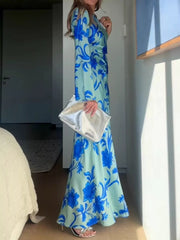 Floral Print One-Shoulder Maxi Dress OutfitFlow