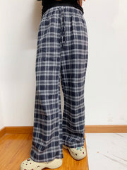 Outfit Flow - Plaid Drawstring Wide Leg Pants