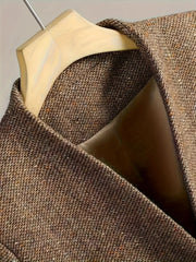 Flower One Button Long Sleeve Blazer OutfitFlow