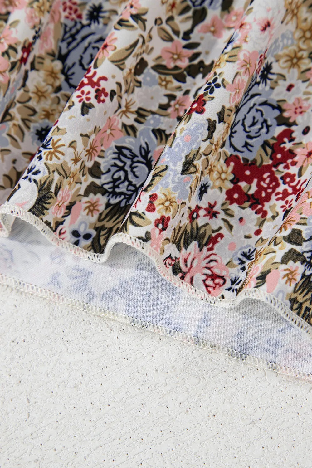 Floral Print Ruffle Cap Sleeve Blouse OutfitFlow