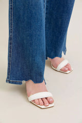 Judy Blue Full Size High Waist Tummy Control Chew Hem Destroy Wide Jeans Plus Size OutfitFlow