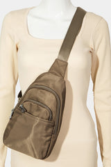 Outfit Flow - Fame Solid Color Nylon Sling Bag