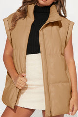 Outfit Flow - Zip Up Vest Coat with Pockets