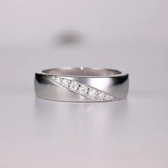 925 Sterling Silver Moissanite Ring Silver OutfitFlow