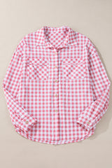 Outfit Flow - Plaid Collared Neck Long Sleeve Shirt