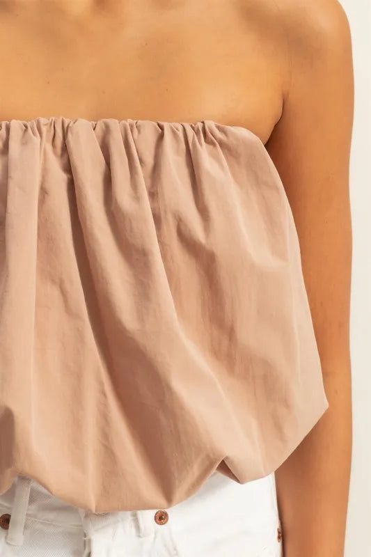 HYFVE Trendy Strapless Bubble Top OutfitFlow